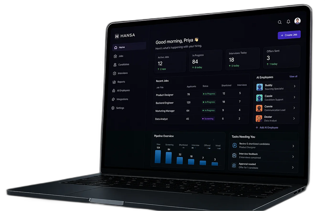 Hansa dashboard